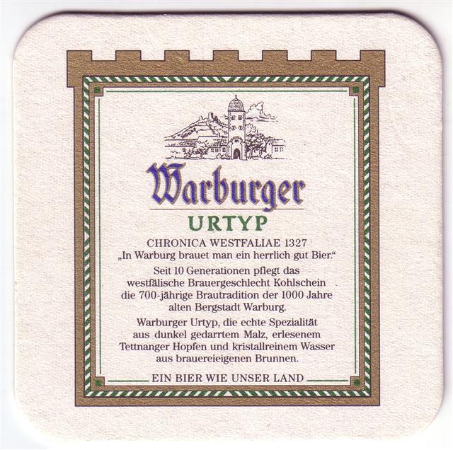 warburg hx-nw warburger ein bier 1b (quad185-urtyp-goldrahmen mit zinnen) 